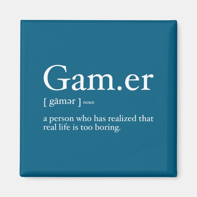 Gaming Funny Video Game Definition Gamer _ Funny G Magnet (Front)