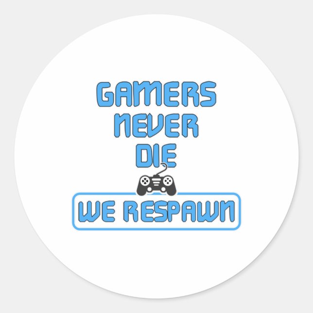 Gaming Game Gamer Video Game Console Gift Idea Classic Round Sticker (Front)
