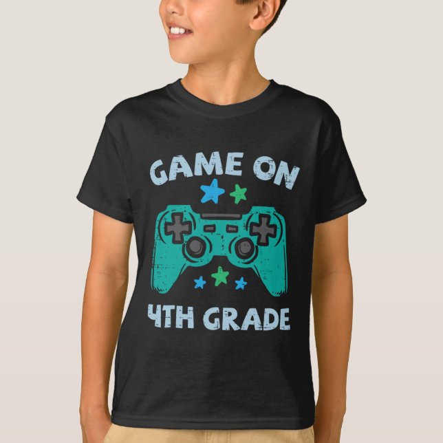 Gaming Game On 4th Grade Fourth First Day School G T-Shirt (Front)