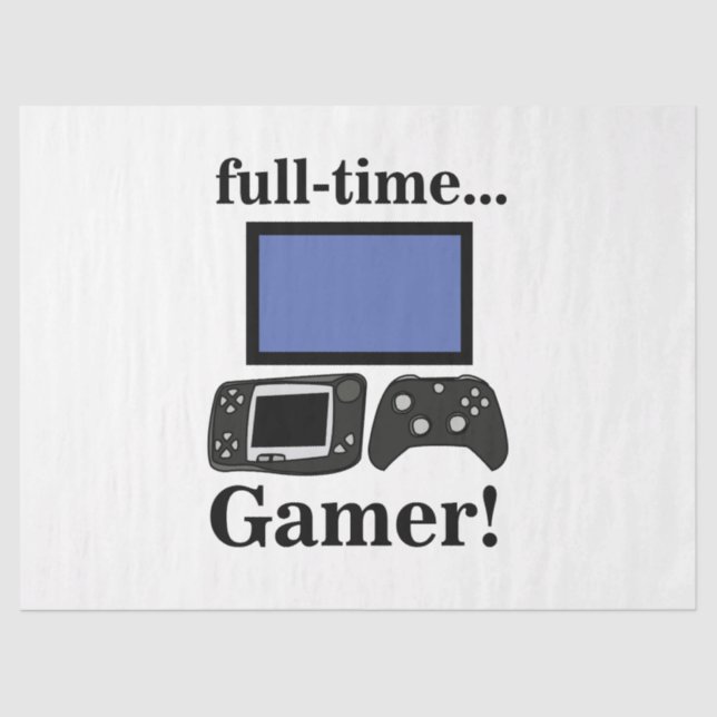 Gaming Gamer Funny Birthday Tissue Paper (Front)