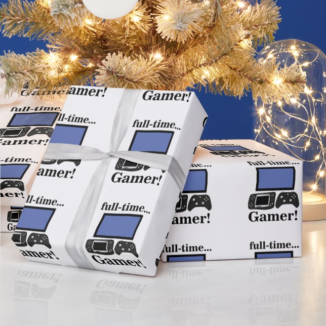 Gaming Gamer Funny Birthday Wrapping Paper (Holidays)