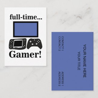 Gaming Gamer Funny Video Gamer Business Card