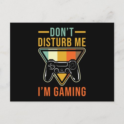 Gaming Gamer Say Please Do Not Disturb Postcard