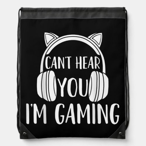 Gaming Gamer Video Game Headset  Drawstring Bag