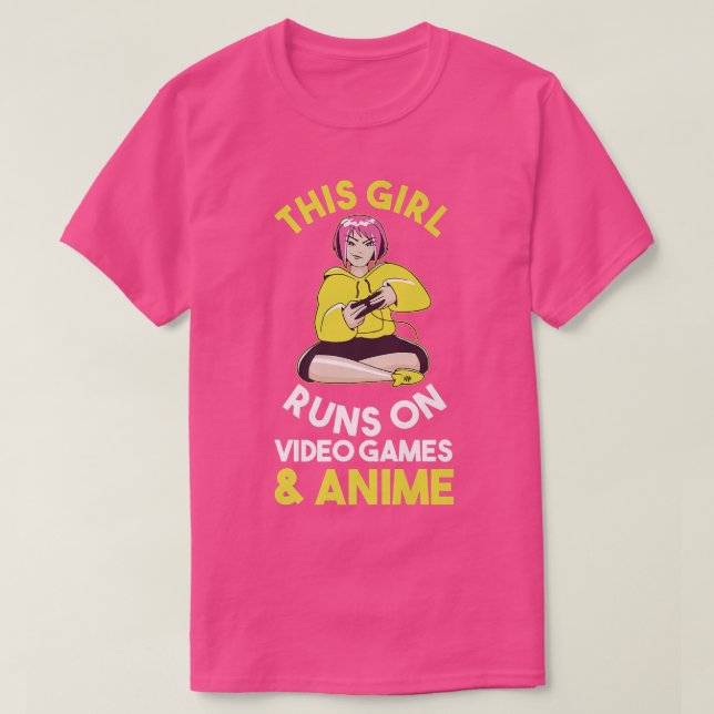 Gaming Games Gamer Anime Premium  T-Shirt (Design Front)