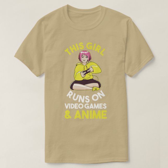 Gaming Games Gamer Anime Premium  T-Shirt (Design Front)