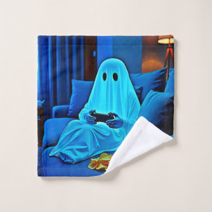 Gaming Ghost Cozy Night In Design Bath Towel Set