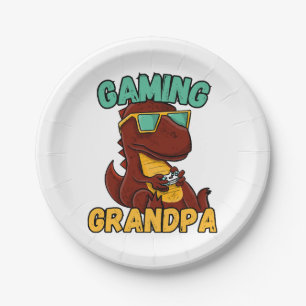 Gaming Grandpa Paper Plates