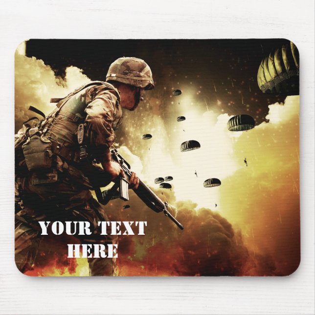 Gaming Ground Combat Soldier Mouse Pad (Front)