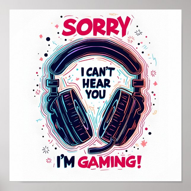 Gaming Headphones Design Poster (Front)