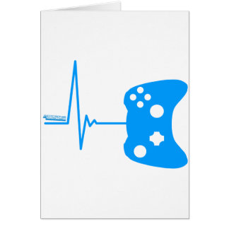 Gaming Heart Beat - gamer video games geek pad Cards