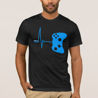 Gaming Heart Beat - gamer video games geek pad T-Shirt