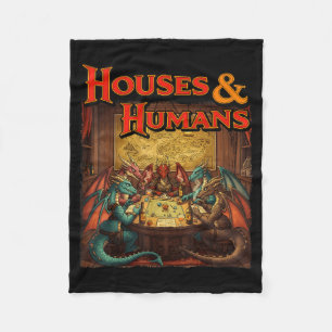 Gaming Houses Humans Funny Rpg Parody Gamer Men Bo Fleece Blanket