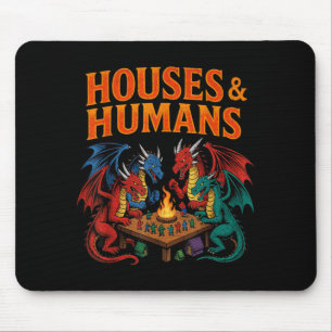 Gaming Houses Humans Funny RPG Parody Gamer Men Mouse Pad