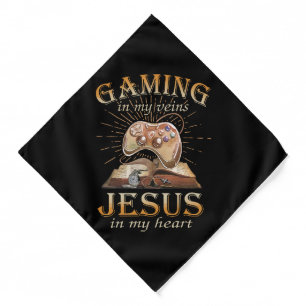Gaming In My Veins Jesus In My Heart Bandana