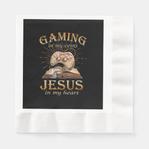 Gaming In My Veins Jesus In My Heart Napkins
