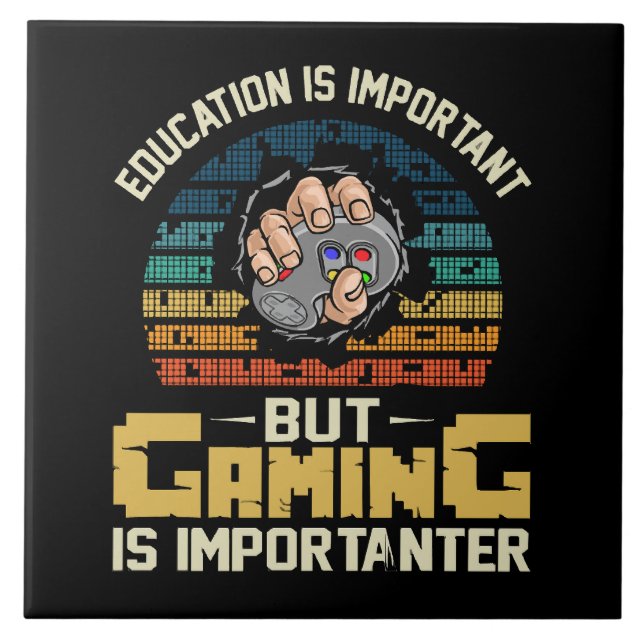 gaming is importanter ceramic tile (Front)