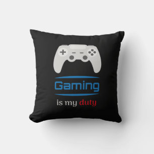 Gaming Is My Duty Gamer Controller Throw Pillow