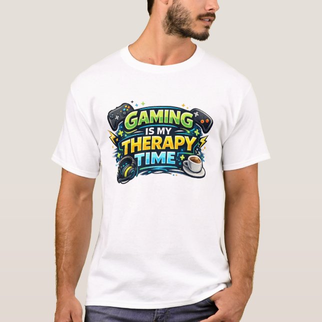 Gaming Is My Therapy Time T-Shirt (Front)