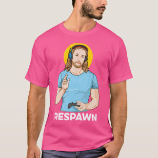 Gaming Jesus Respawn Christian Gamer Jesus Video G T-Shirt
