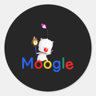 Gaming Kawaii Moogle Kupo Gamer Video Game Classic Round Sticker