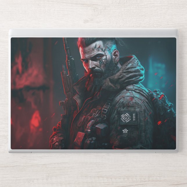 Gaming Laptop Skin Cyber Warrior (Front)