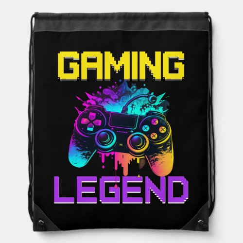 Gaming Legend Drawstring Bag
