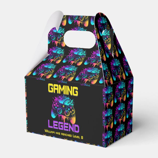 Gaming Legend Favor Boxes (Back Side)