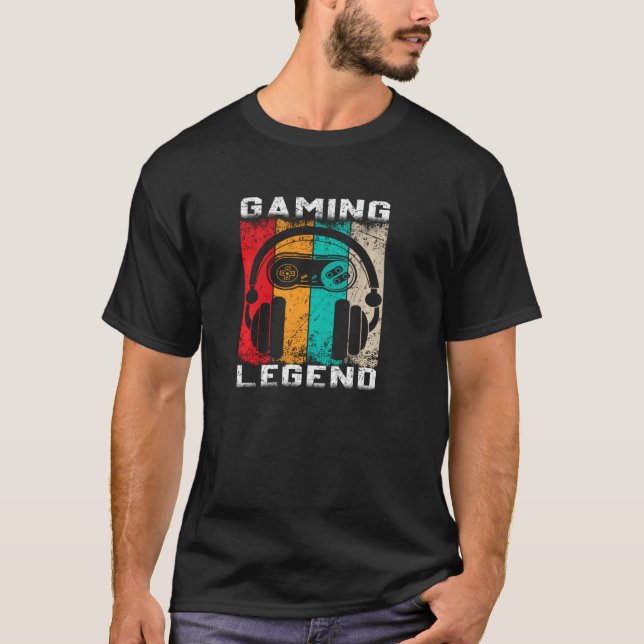Gaming Legend Pc Gamer Son Brother Video Games Con T-Shirt (Front)