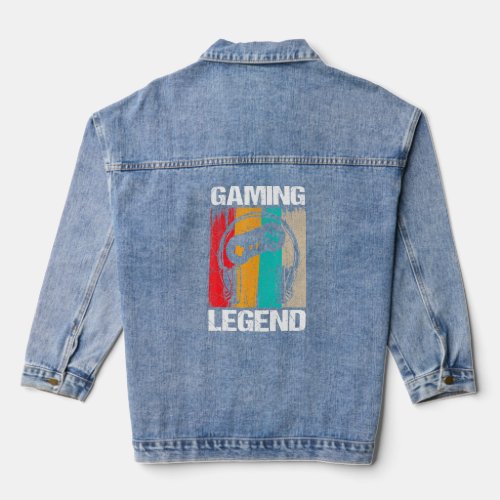 Gaming Legend Pc Gamer Video Games  Boys Teenager  Denim Jacket