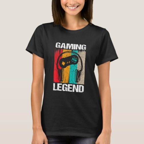 Gaming Legend Pc Gamer Video Games  Boys Teenager  T_Shirt