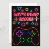 Gaming Lets Play Games Save The Date (Front/Back)