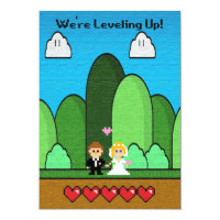 Gaming Level Up Wedding Invitations