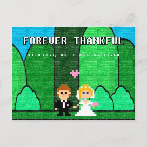 Gaming Level Up Wedding Thank You Cards