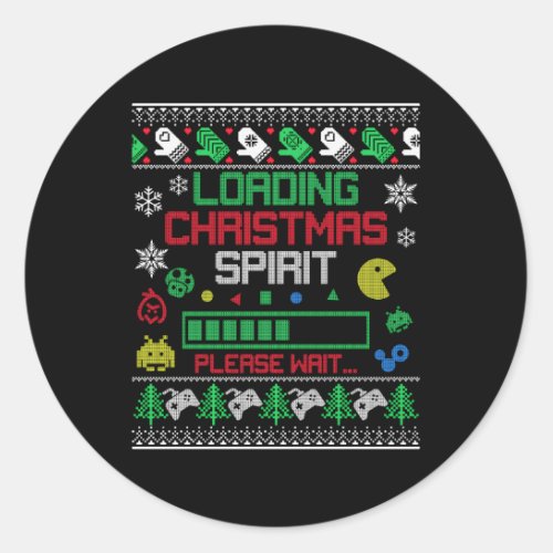 Gaming Loading Spirit For Gamer Ugly Classic Round Sticker