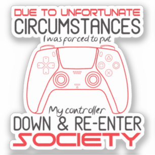 Gaming Lovers Put My Controller Down Funny Gamer Sticker