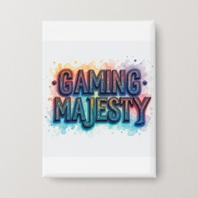Gaming Majesty  Button (Front)