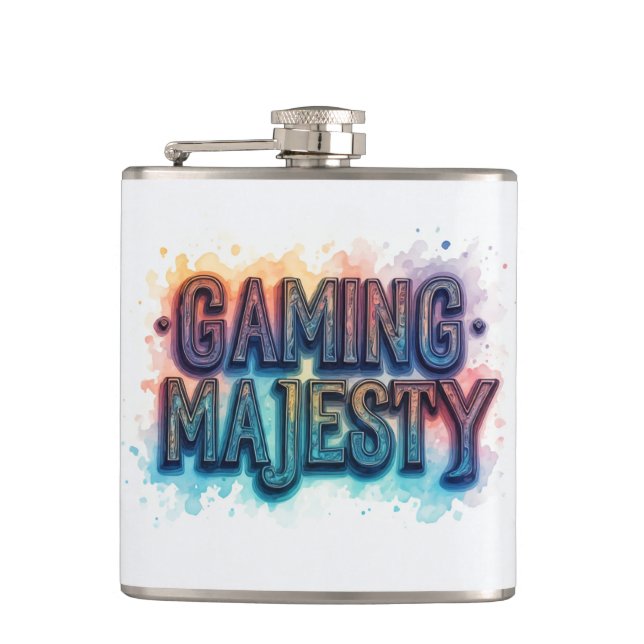 Gaming Majesty  Flask (Front)