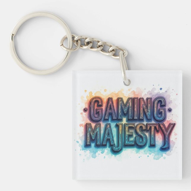 Gaming Majesty  Keychain (Front)