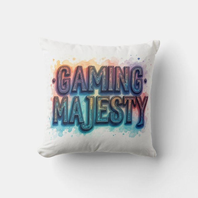 Gaming Majesty  Throw Pillow (Front)