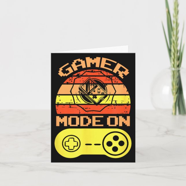 Gaming Mode On Funny Game Quotes Gift For Players  Card (Front)