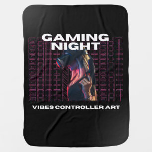 Gaming Night VR Gamer Girl Vibes Baby Blanket