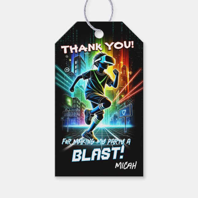 Gaming Party Favor Tag (Front)