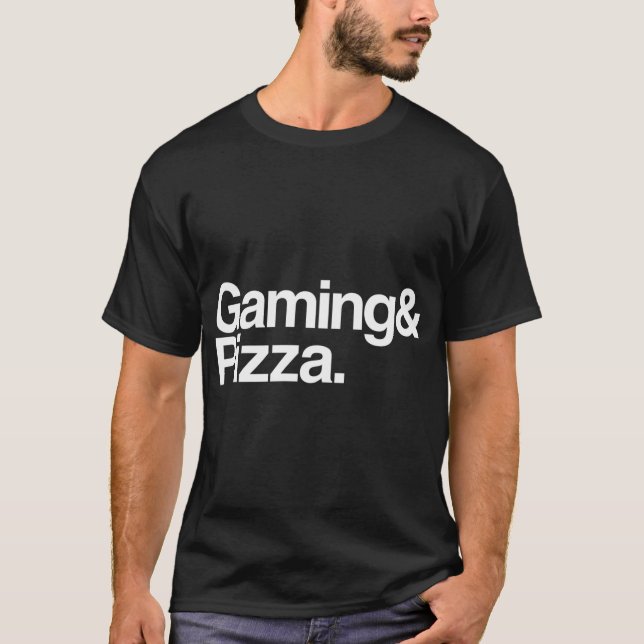 Gaming Pizza Video Gamer Boyfriend T-Shirt (Front)