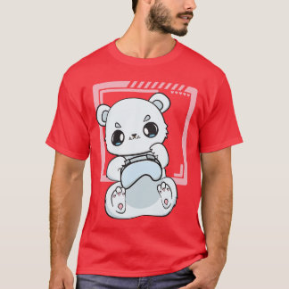 Gaming Polar Bear Playing Video Games Gamer Gamepa T-Shirt