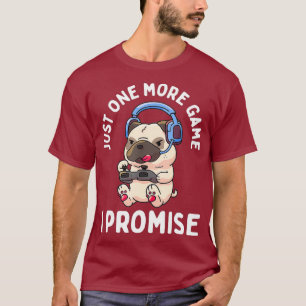 Gaming Pug Gamer Dog Lover Video Game Boys Girls T-Shirt