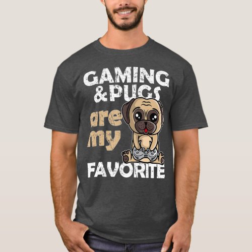 Gaming Pugs Are My Favorite Gamer Tee Boys Girls