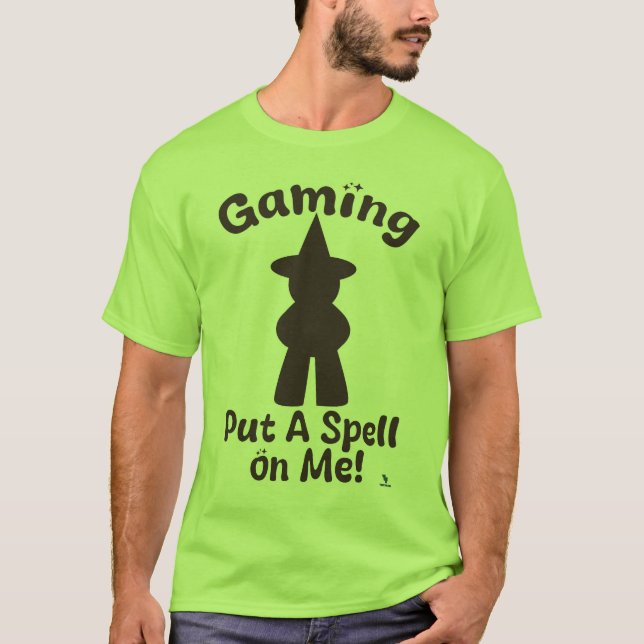 Gaming Put Spell On Me Spooky Gamer T-Shirt (Front)
