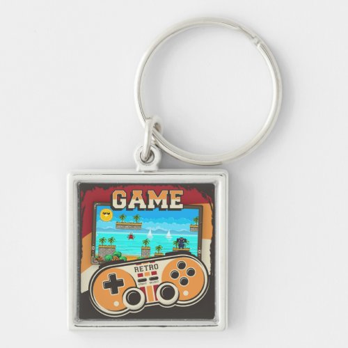 Gaming Remote Controller Retro     Keychain