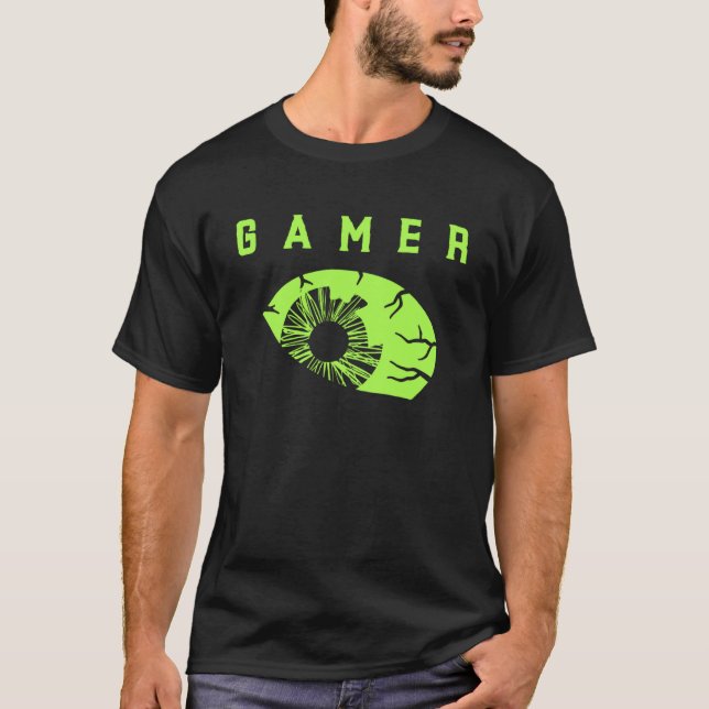 Gaming Shirt Kids Teens Gamer Eye Graphic Tshirts  (Front)